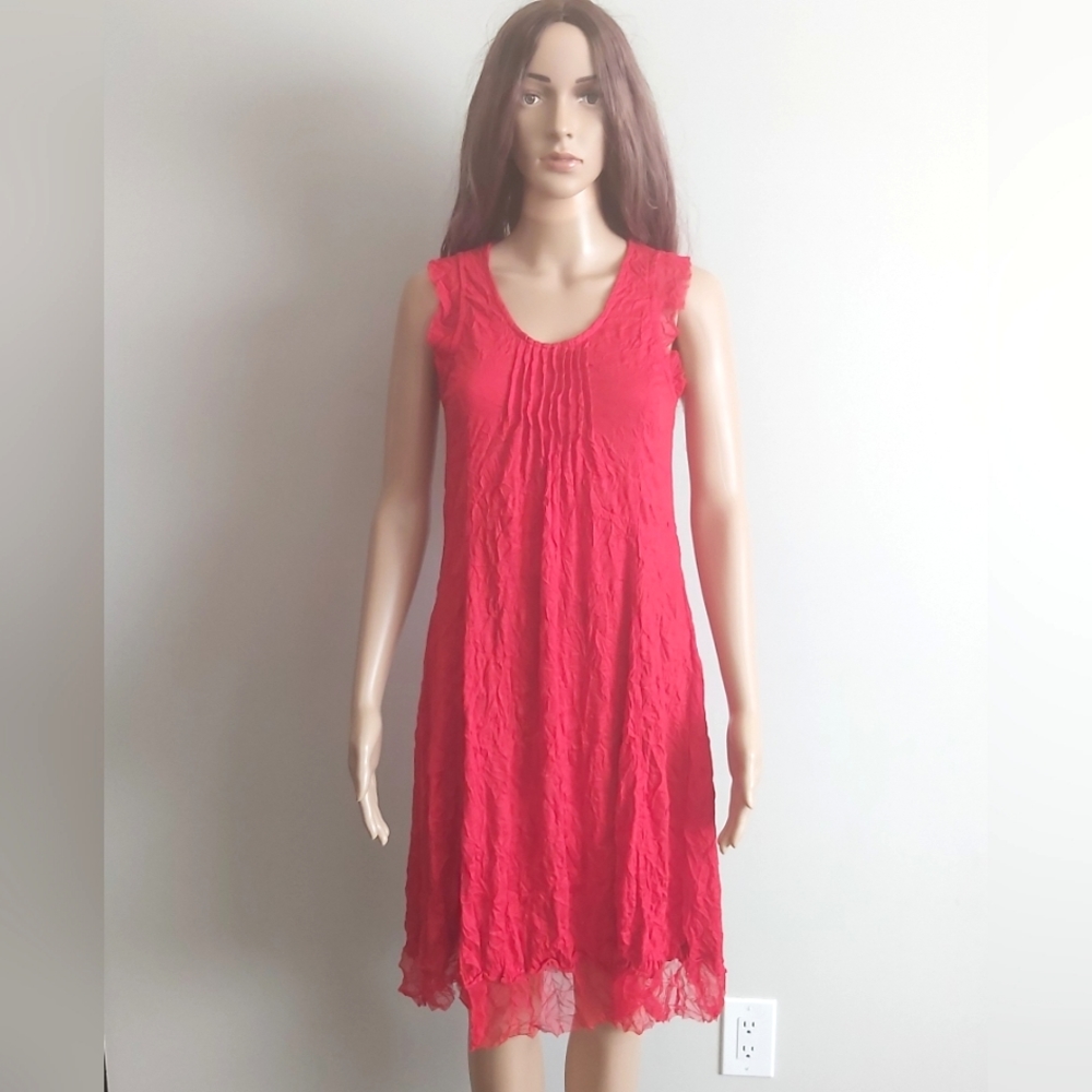 Alison Sheri red sleeveless midi dress